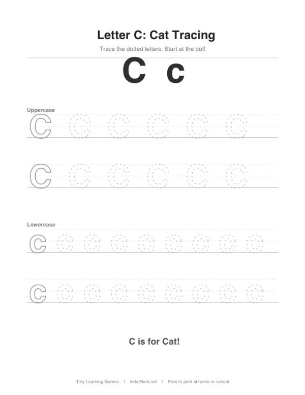 Letter C: Cat Tracing preview